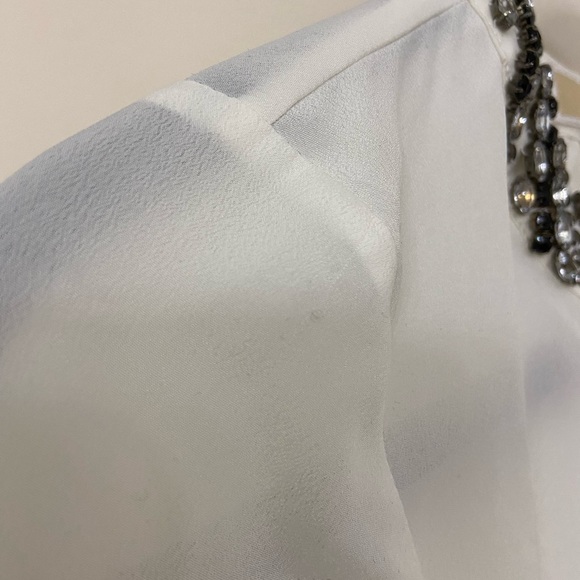 Michael KORS long sleeve blouse with jewelled collar - Picture 2 of 4